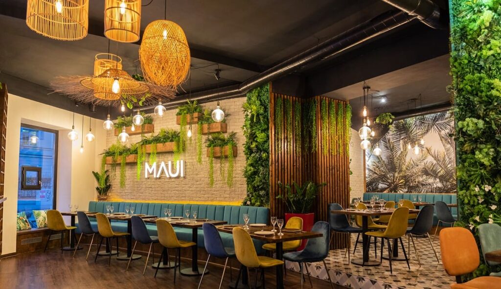 MAUI Hawaiian Vietnamese Restaurant Munchen Nymphenburg Innenaufnahme | MAUI Hawasian & Vietnamese Restaurant München